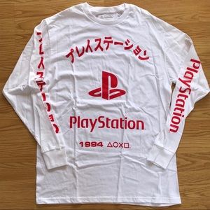Playstation white long sleeve shirt mens size L